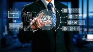 Interakcja człowieka z sztuczną inteligencją proces mózgu generatywny AI UUID