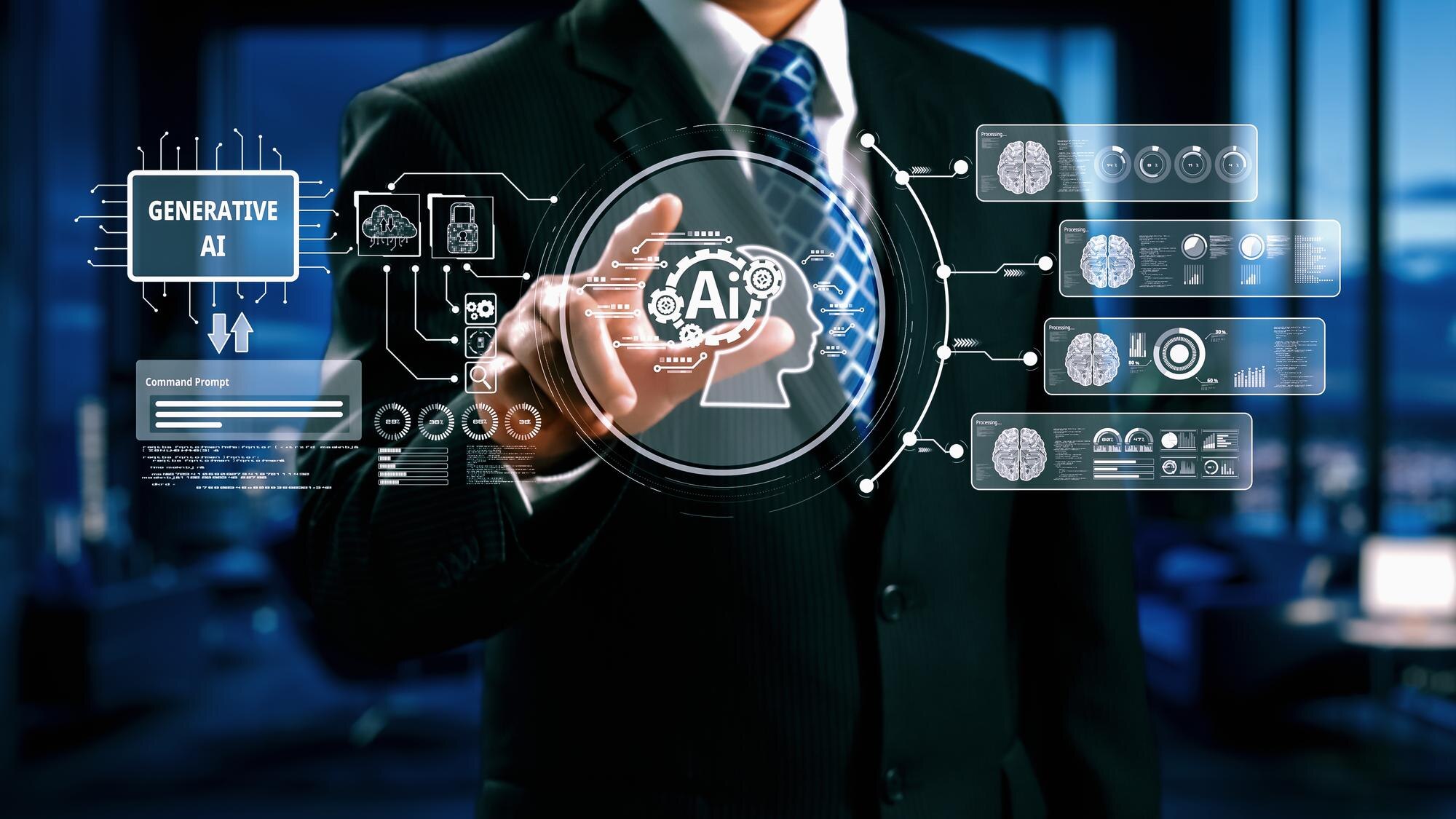 Interakcja człowieka z sztuczną inteligencją proces mózgu generatywny AI UUID